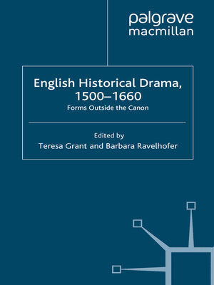 cover image of English Historical Drama, 1500-1660